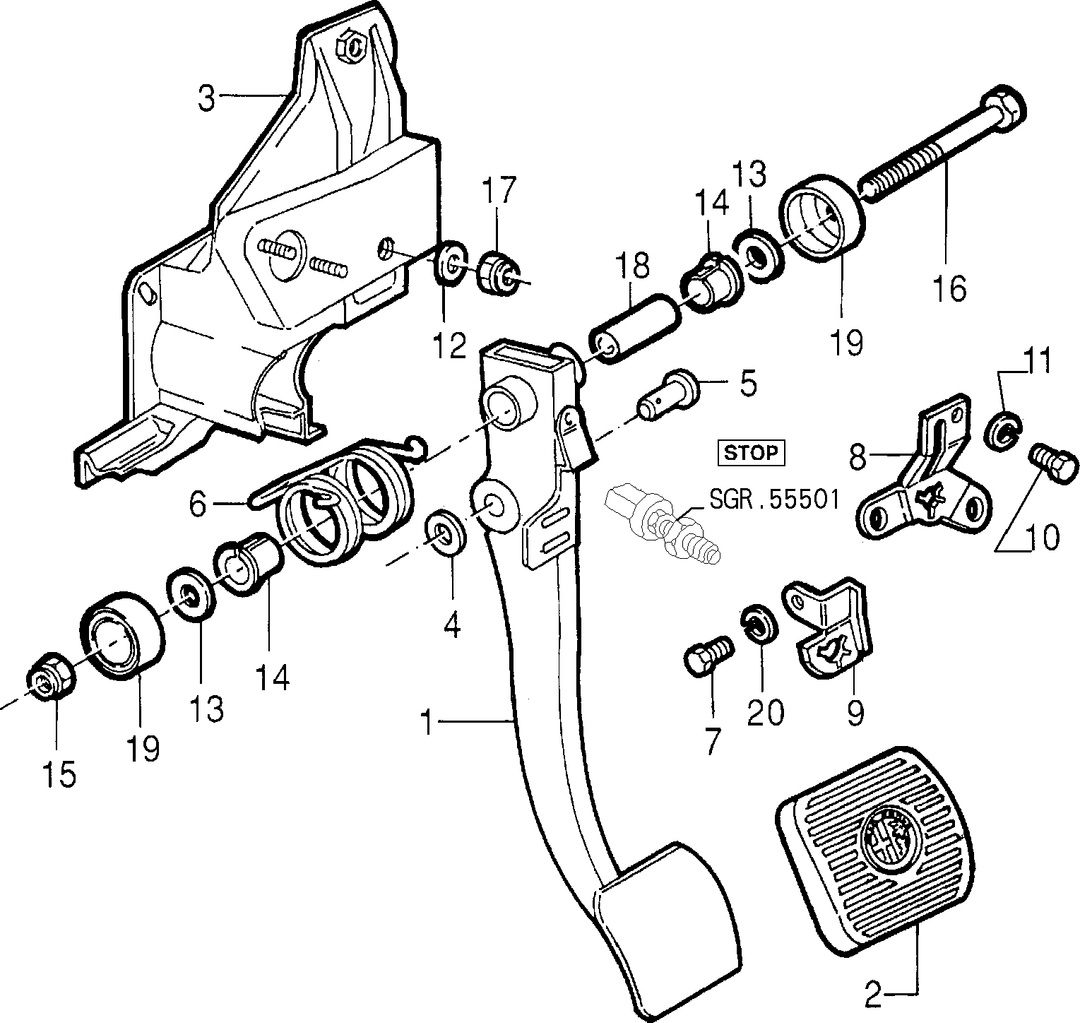 BRAKE PEDAL CONTROL