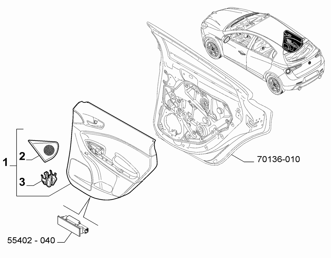 PANELS FOR REAR SIDE DOOR