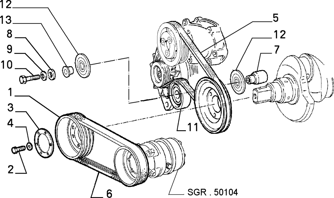 VARIOUS CONTROLS (BELTS AND PULLEYS) 12