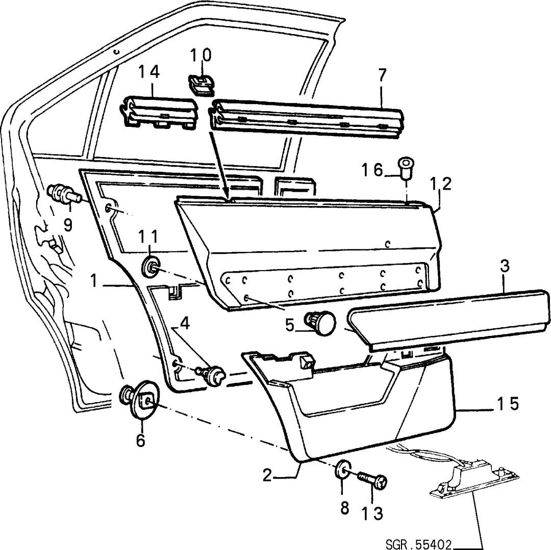 PANELS FOR REAR SIDE DOOR  1