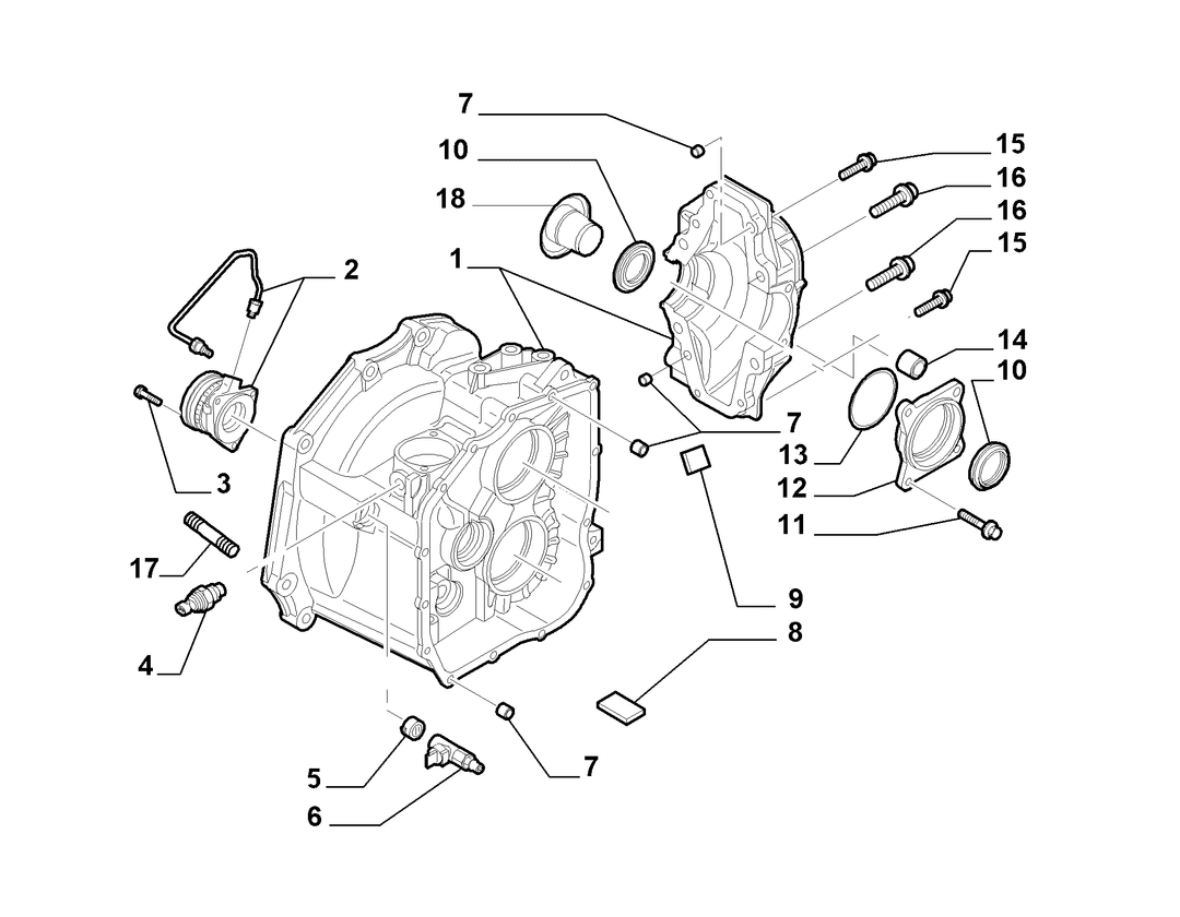 TRANSMISSION AND DIFFERENTIAL UNIT, CASING AND COVERS 8