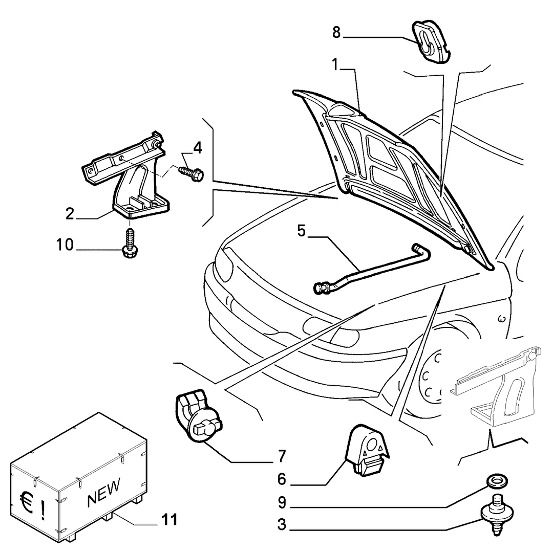 ENGINE COMPARTMENT LID 1