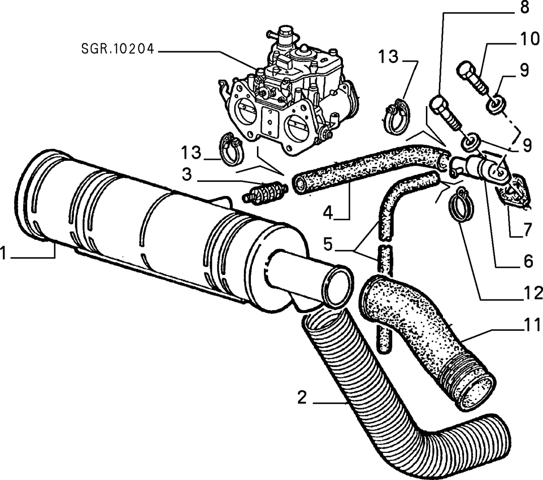 AIR FILTER AND PIPING 1