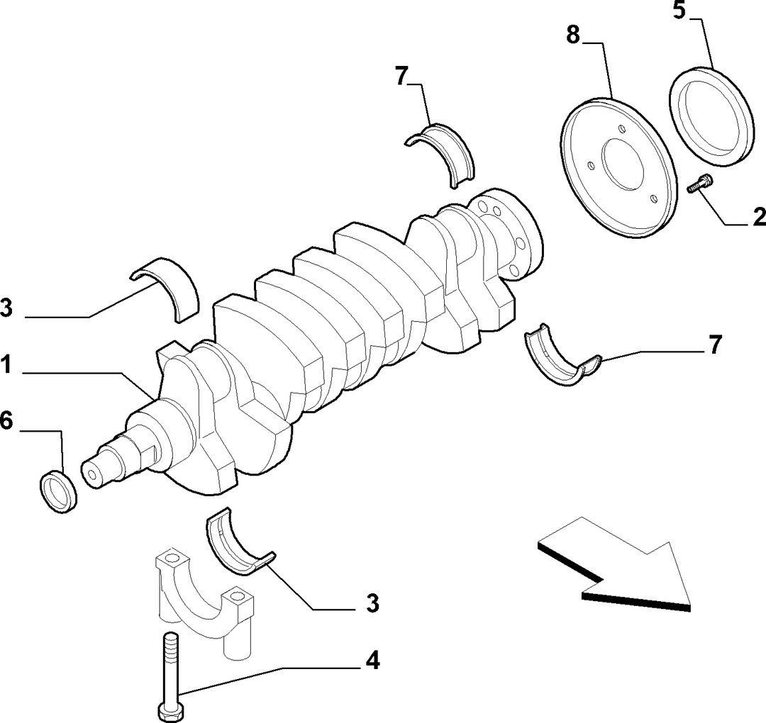CRANKSHAFT AND FLYWHEEL 10