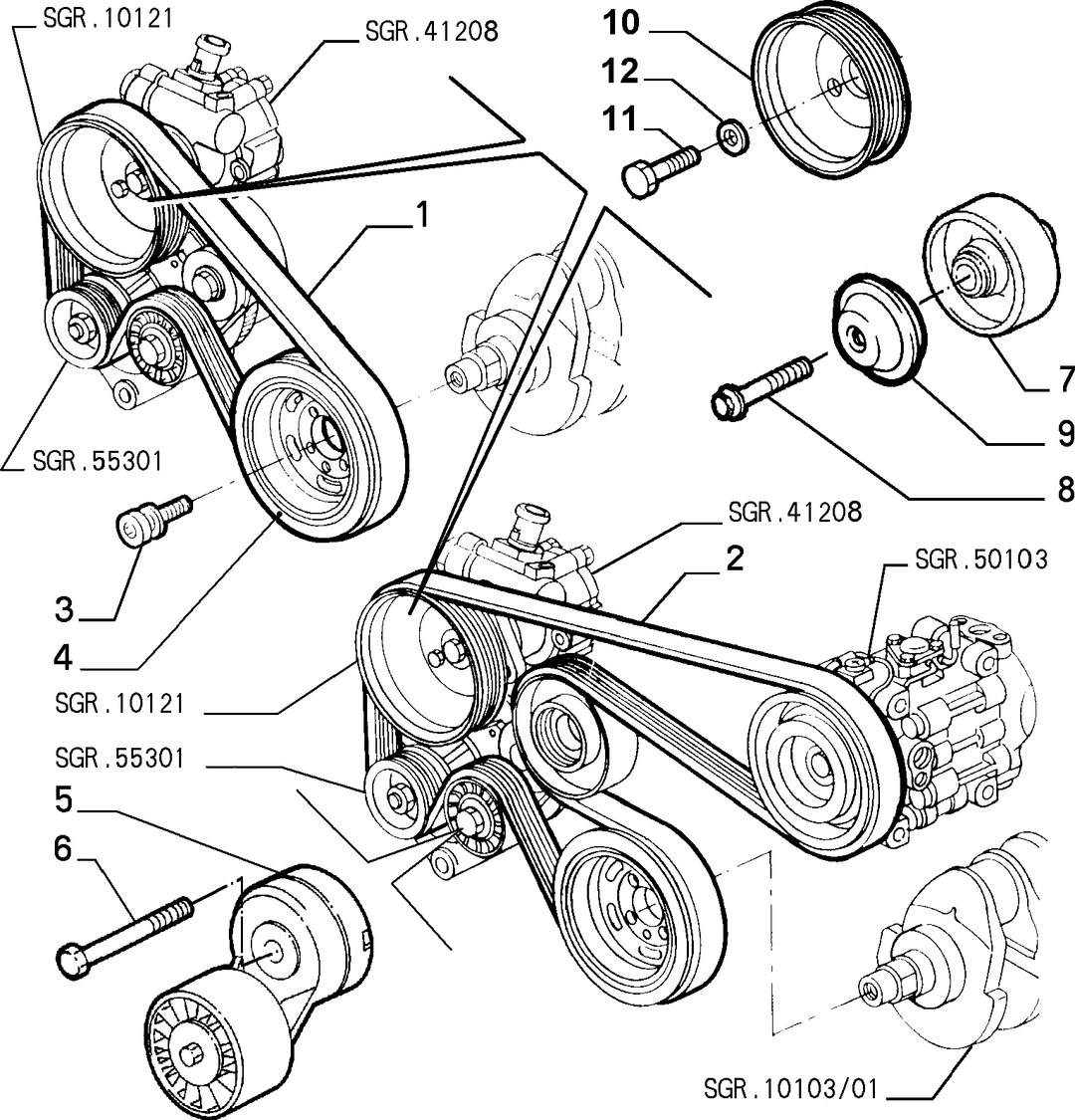 VARIOUS CONTROLS (BELTS AND PULLEYS) 1