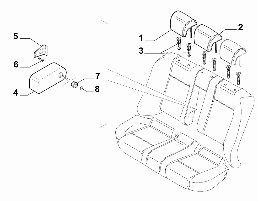 REAR SEAT HEAD REST 1