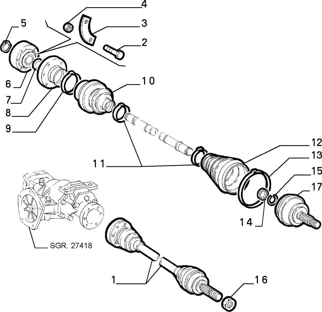 REAR AXLE SEMI-SHAFT
