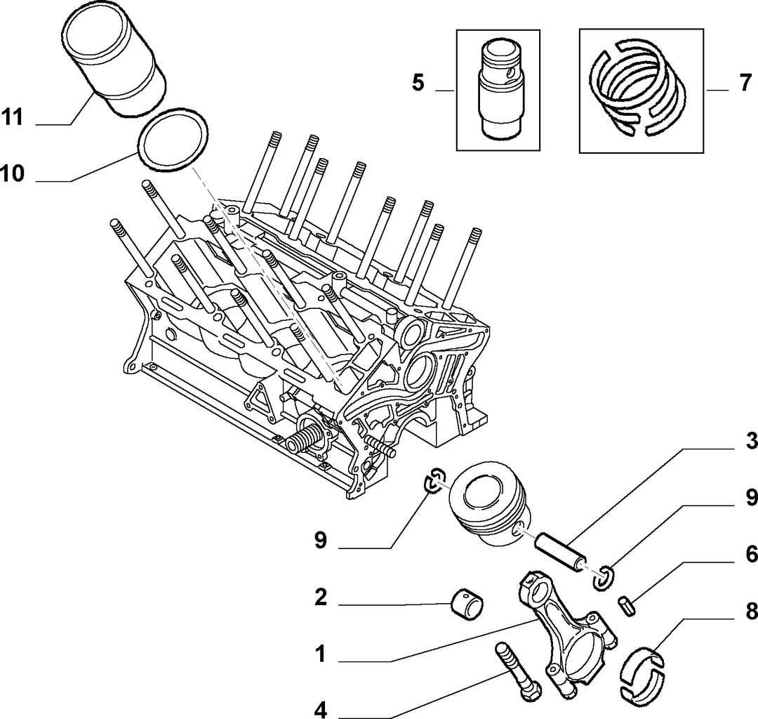 CONNECTING RODS AND PISTONS 5