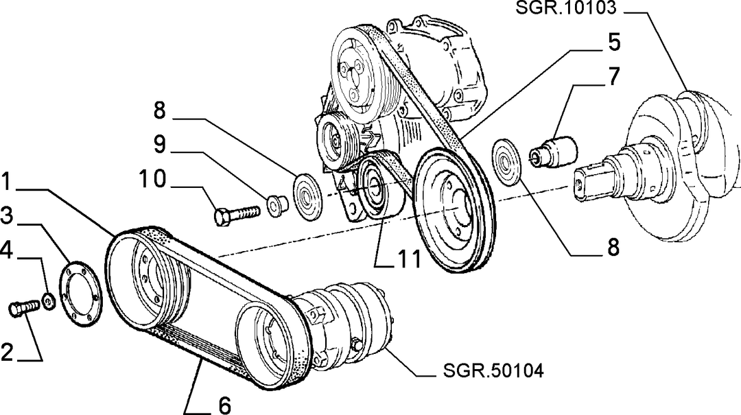 VARIOUS CONTROLS (BELTS AND PULLEYS) 8