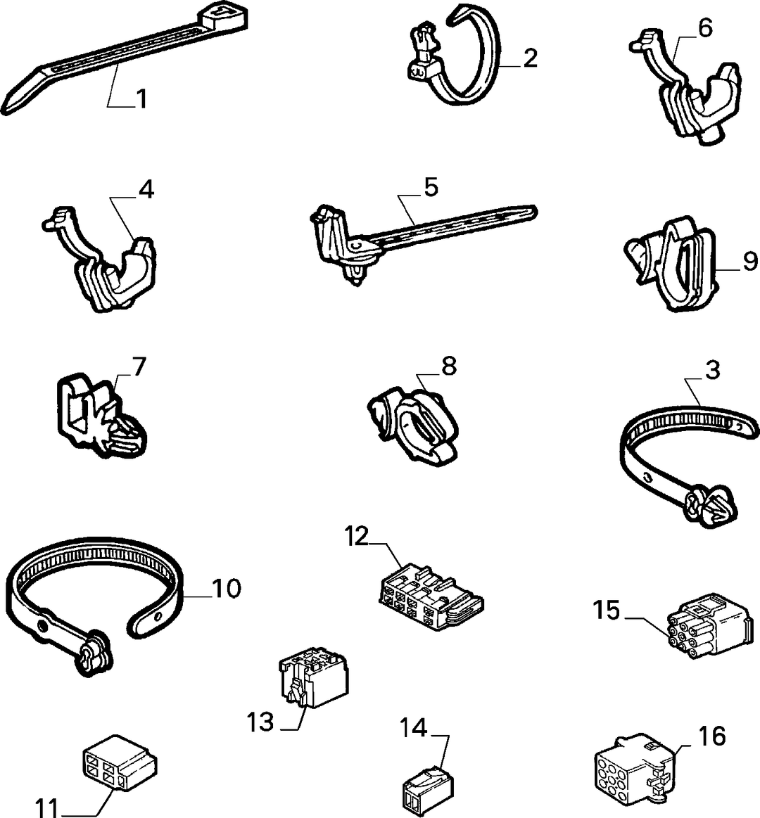 CABLE SET FIXINGS  1