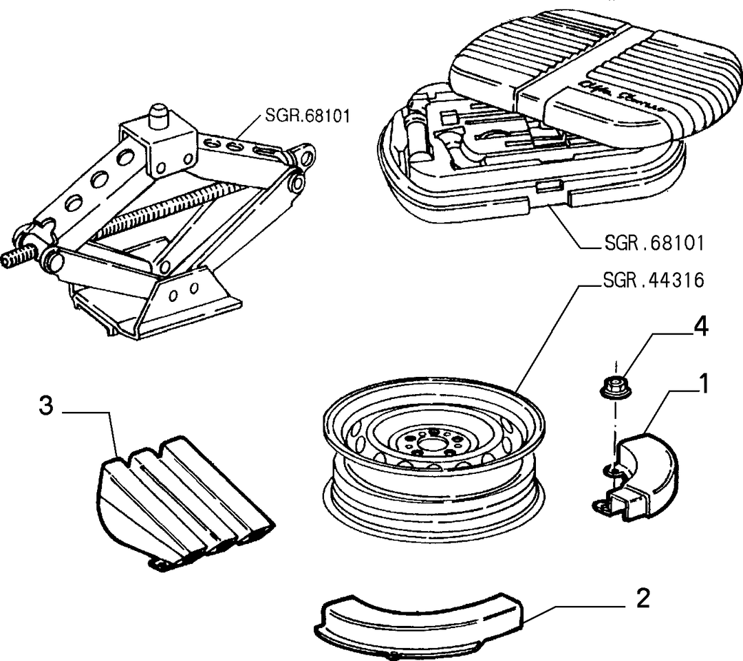 SPARE WHEEL ARRANGEMENT 