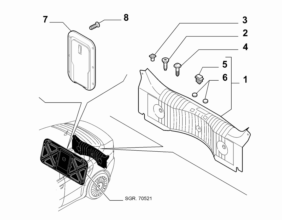 BAGGAGE COMPARTMENT INTERIOR TRIMMING 4