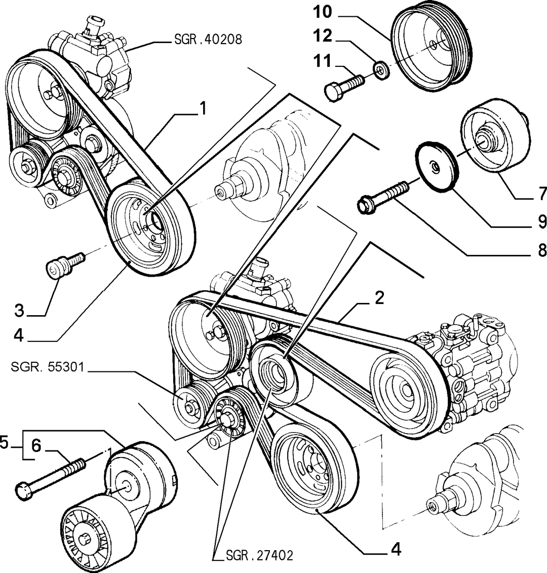 VARIOUS CONTROLS (BELTS AND PULLEYS) 1