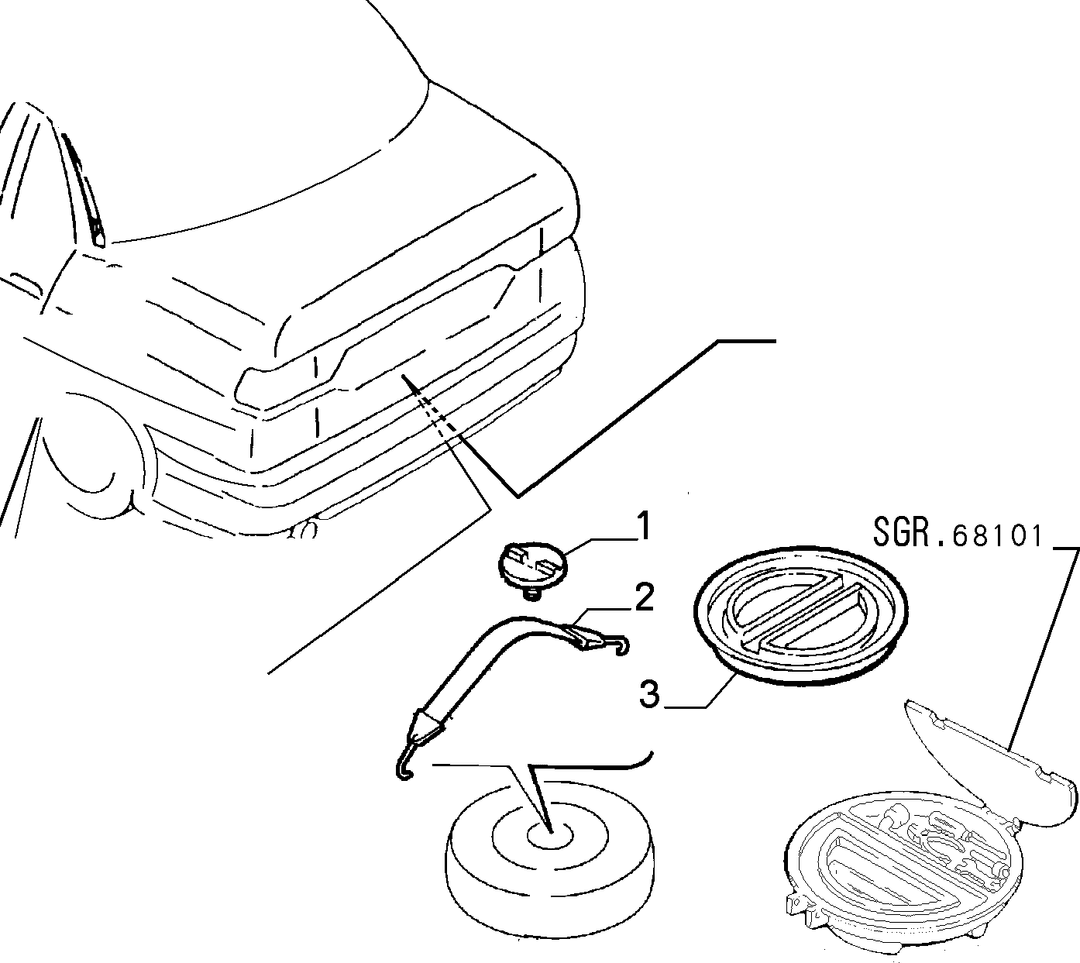SPARE WHEEL ARRANGEMENT