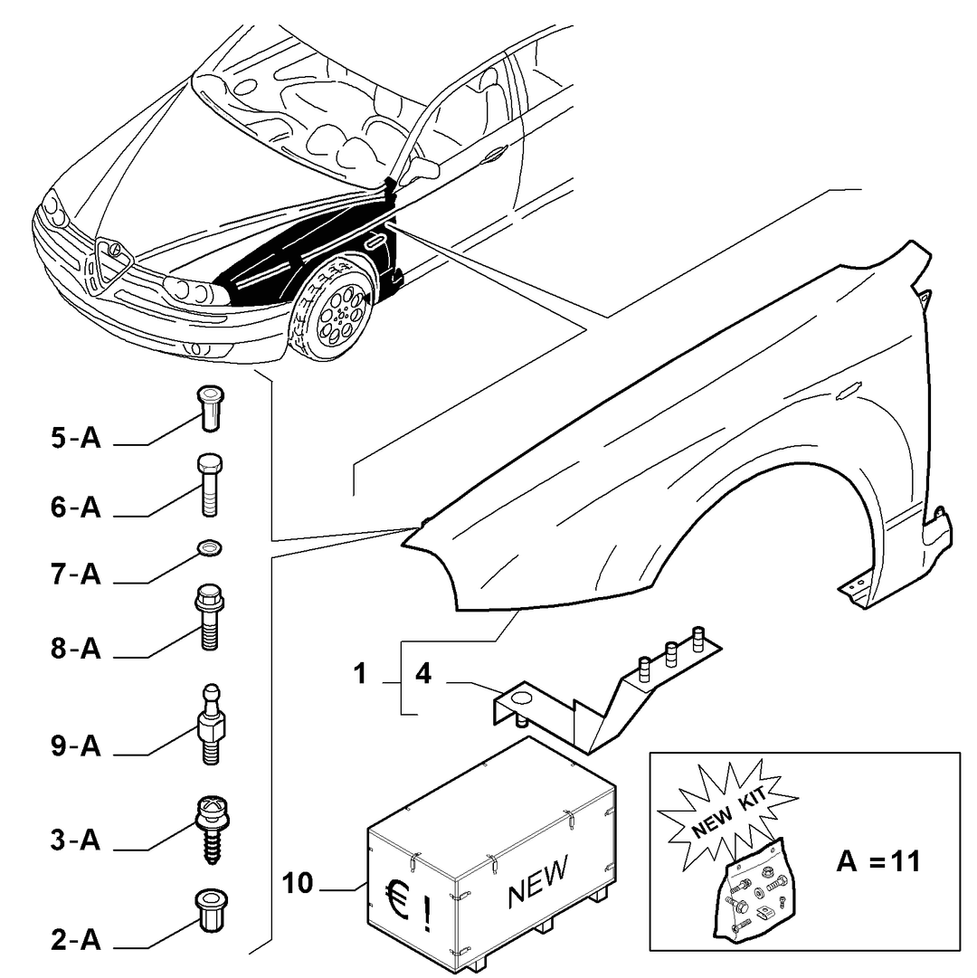 BODYSHELL, PANELS (FRONT PART) 