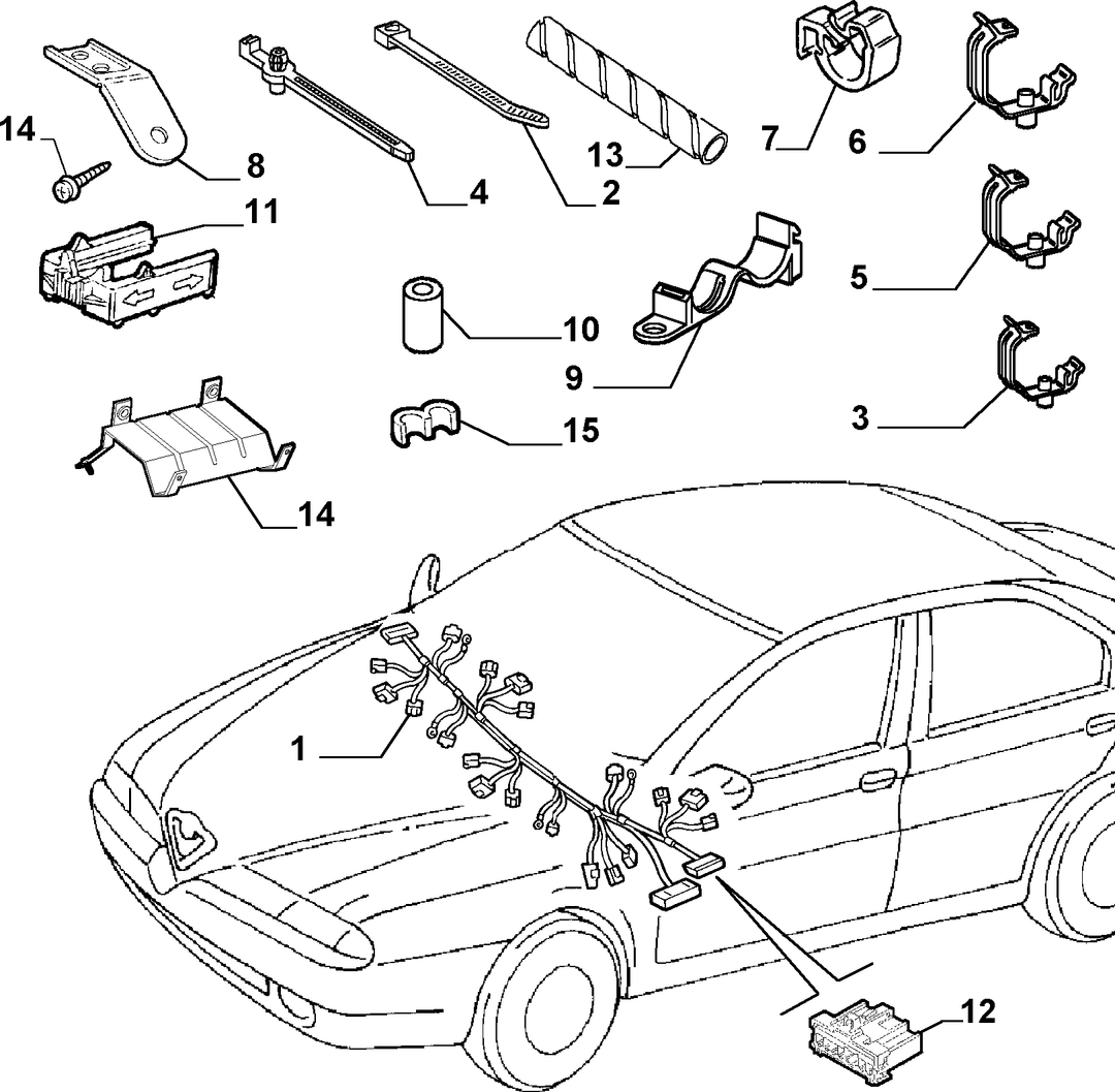 CABLE SET (CENTRAL PART) 4