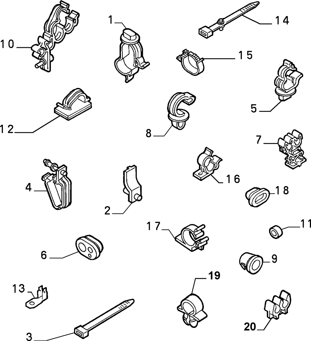 CABLE SET FIXINGS  1
