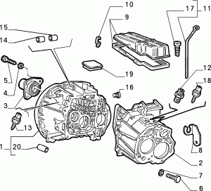 TRANSMISSION AND DIFFERENTIAL UNIT, CASING AND COVERS