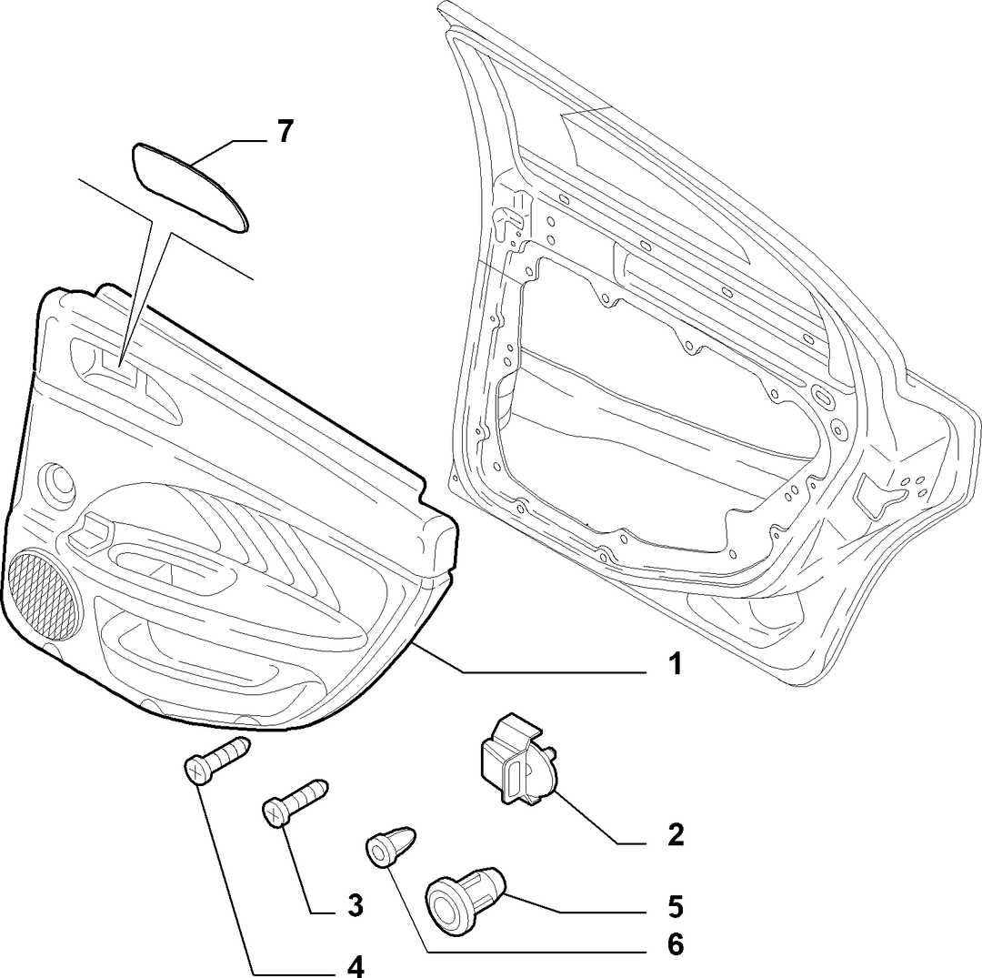 PANELS FOR REAR SIDE DOOR  1