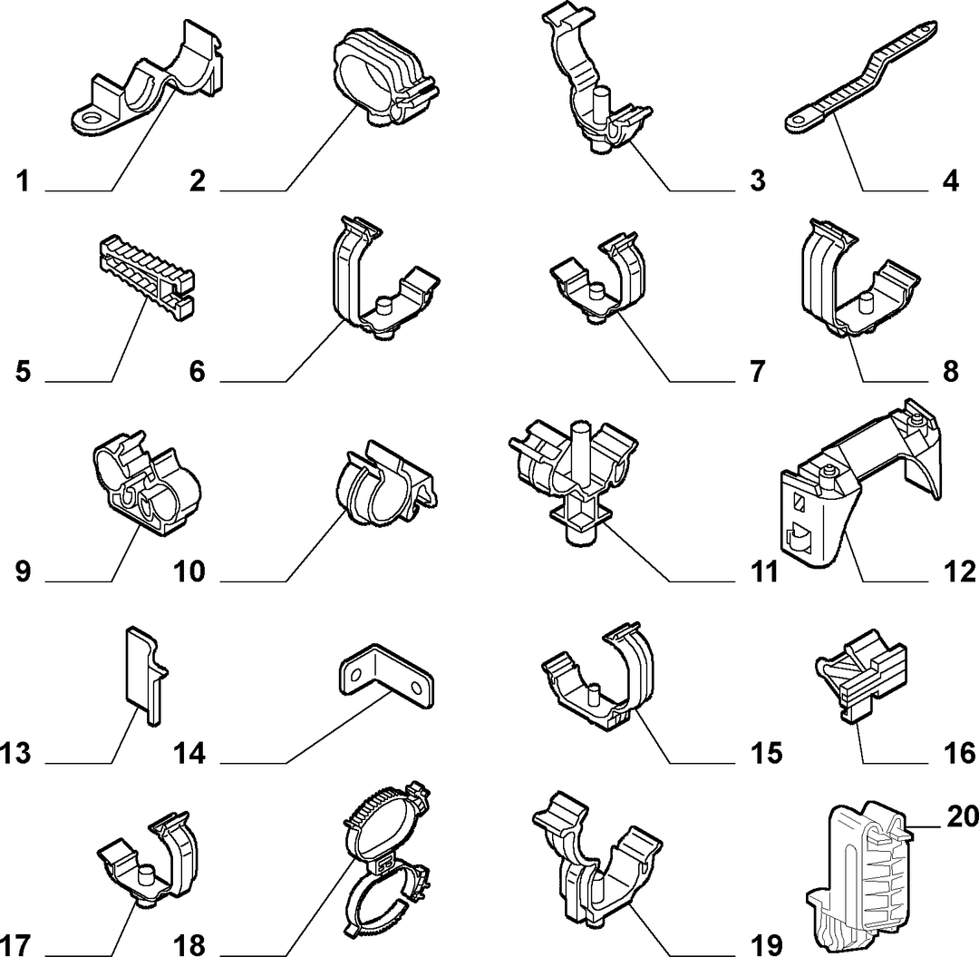 CABLE SET FIXINGS  1