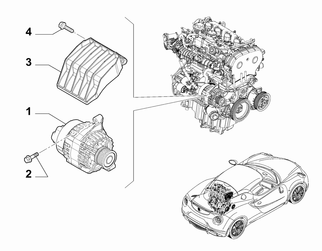 ALTERNATOR AND MOUNTING