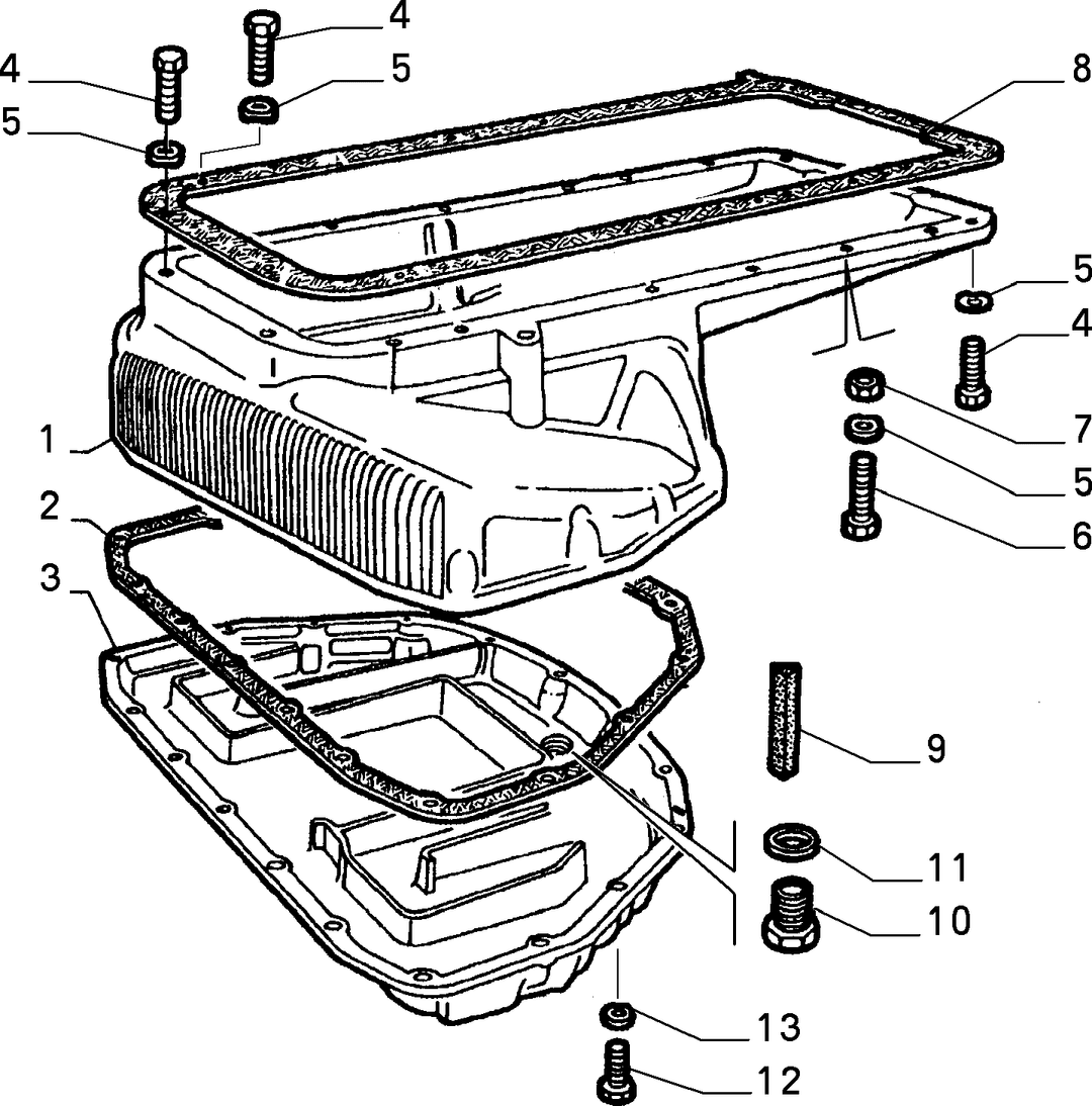 OIL SUMP AND CRANKCASE COVERS 1