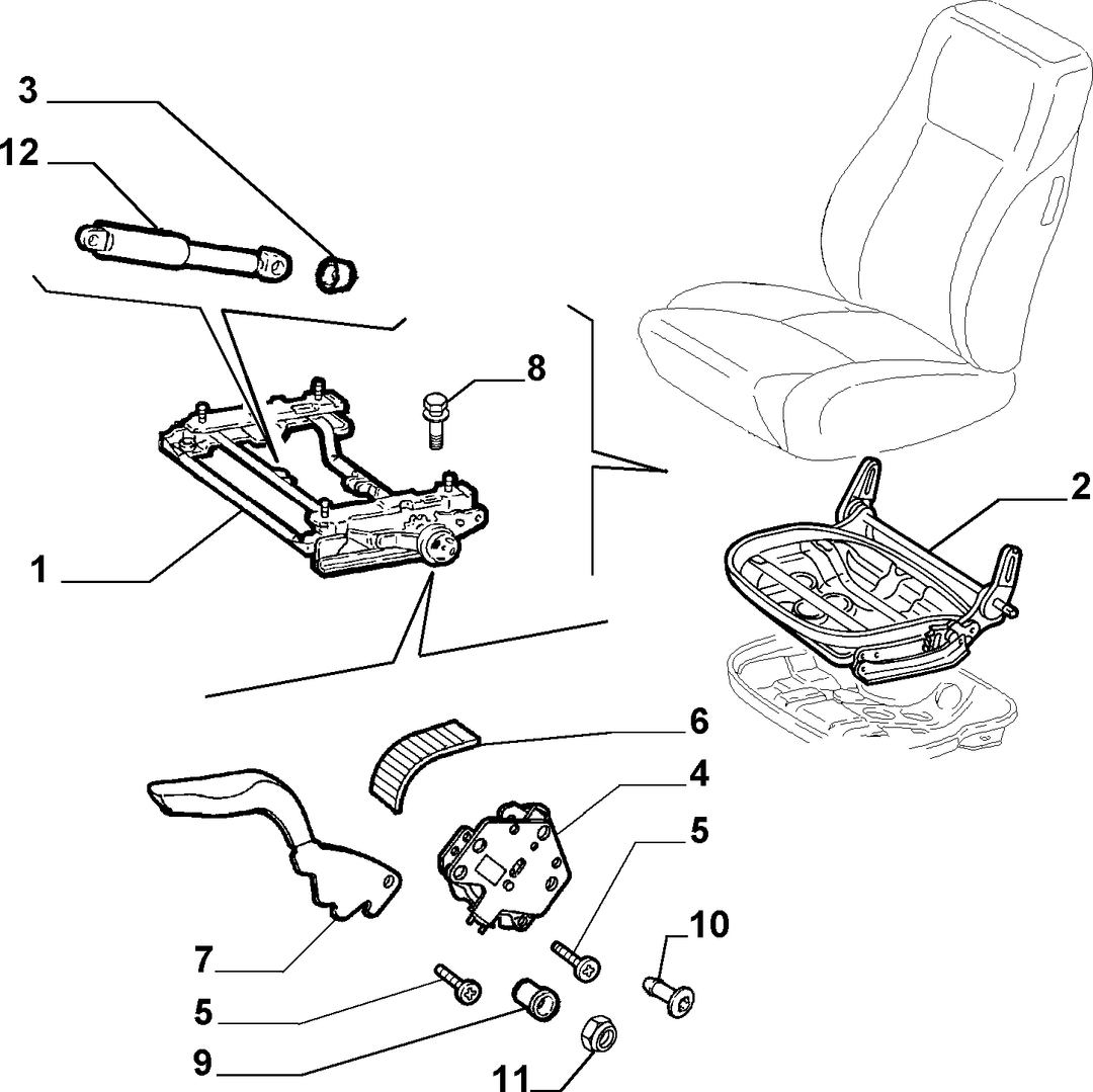 FRONT SEAT RAILS  1