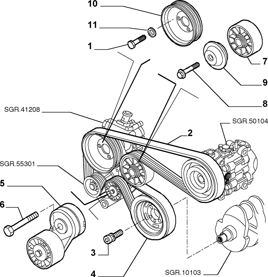 VARIOUS CONTROLS (BELTS AND PULLEYS) 1