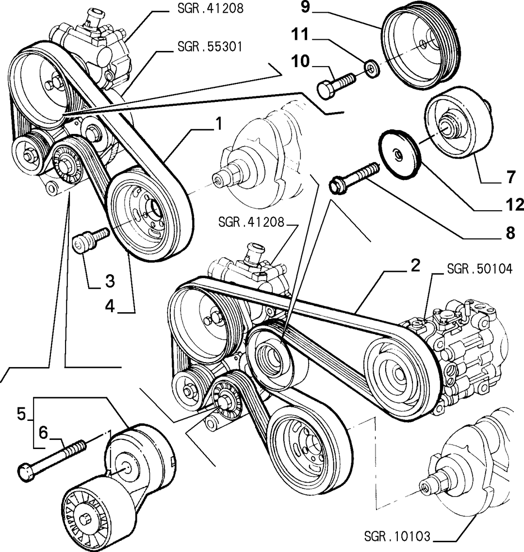 VARIOUS CONTROLS (BELTS AND PULLEYS) 1