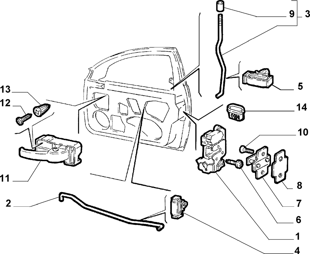 LOCKS AND CONTROLS FOR FRONT SIDE DOORS  1