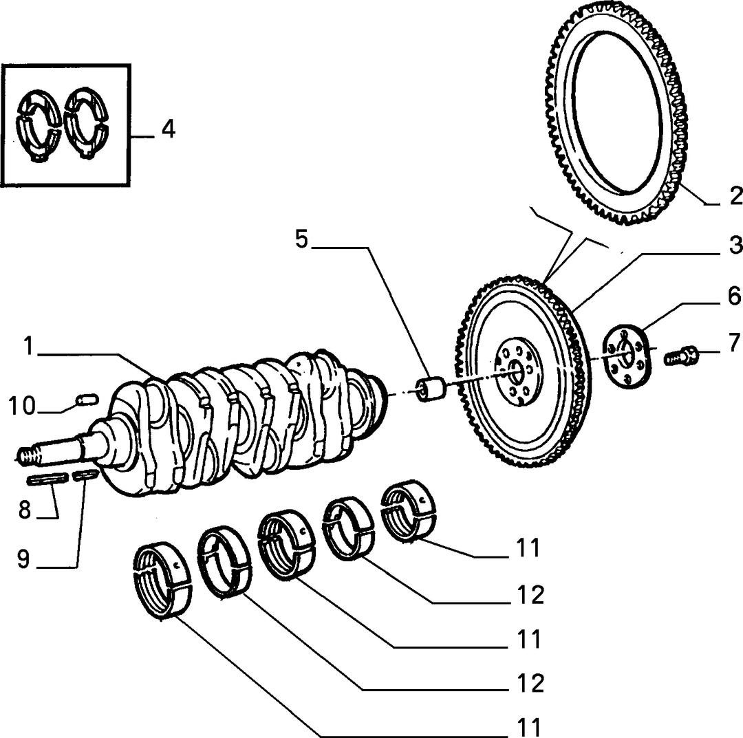 CRANKSHAFT AND FLYWHEEL 2