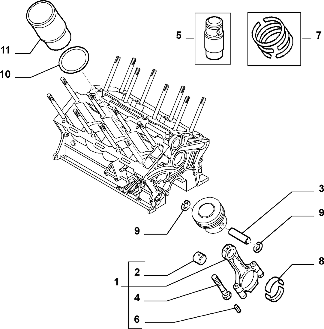 CONNECTING RODS AND PISTONS 8