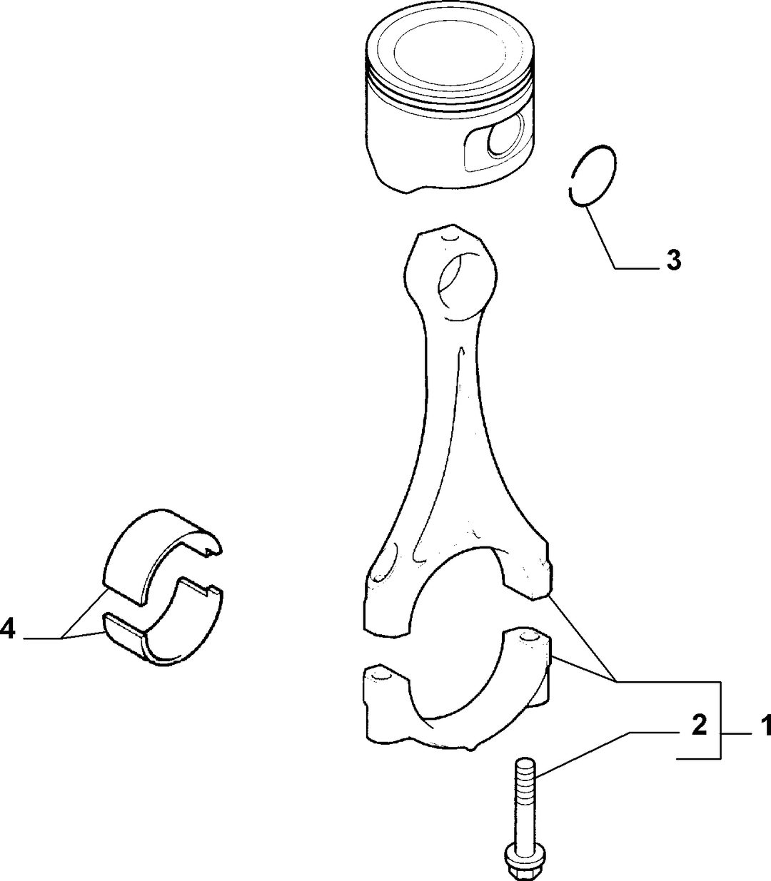 COUPLING RODS AND HALF BEARINGS 4