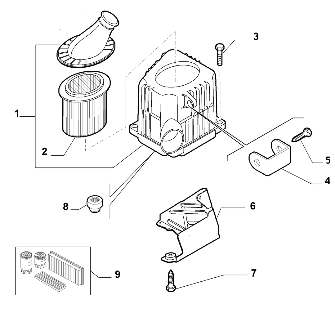 AIR FILTER AND PIPING 9