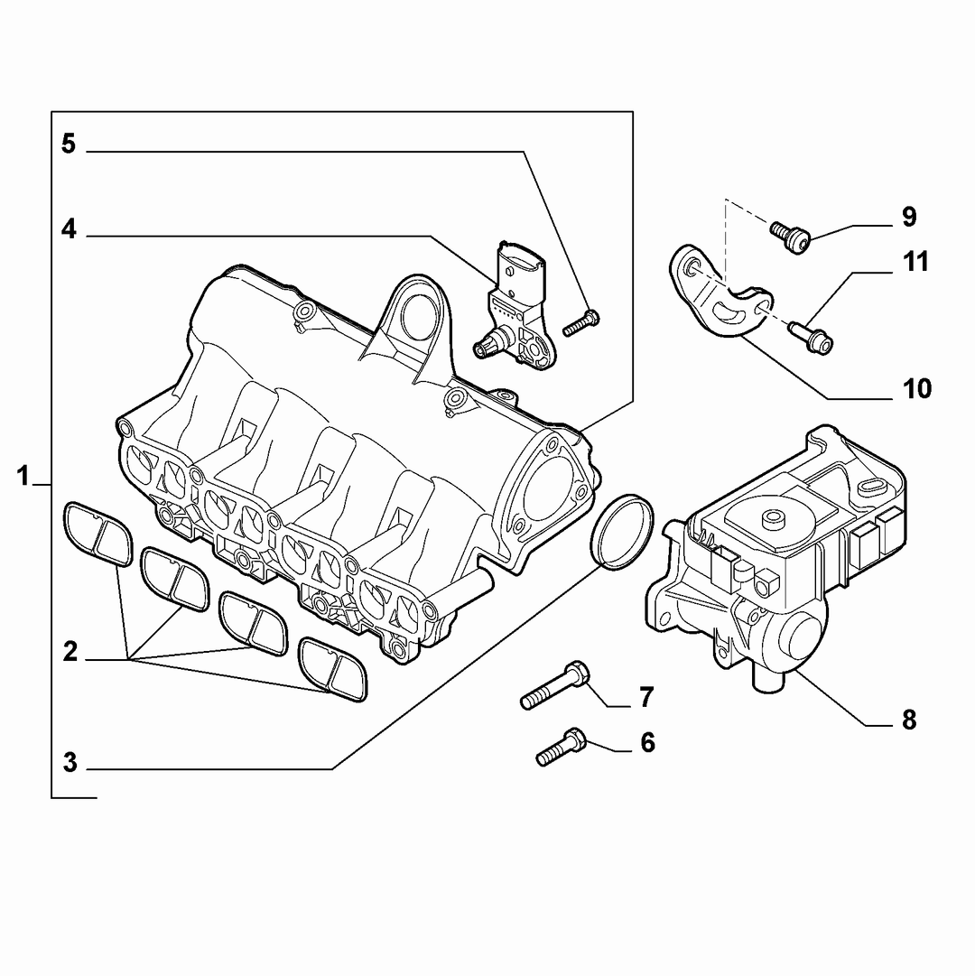 INTAKE MANIFOLD AND BUTTERFLY CLIPS 1