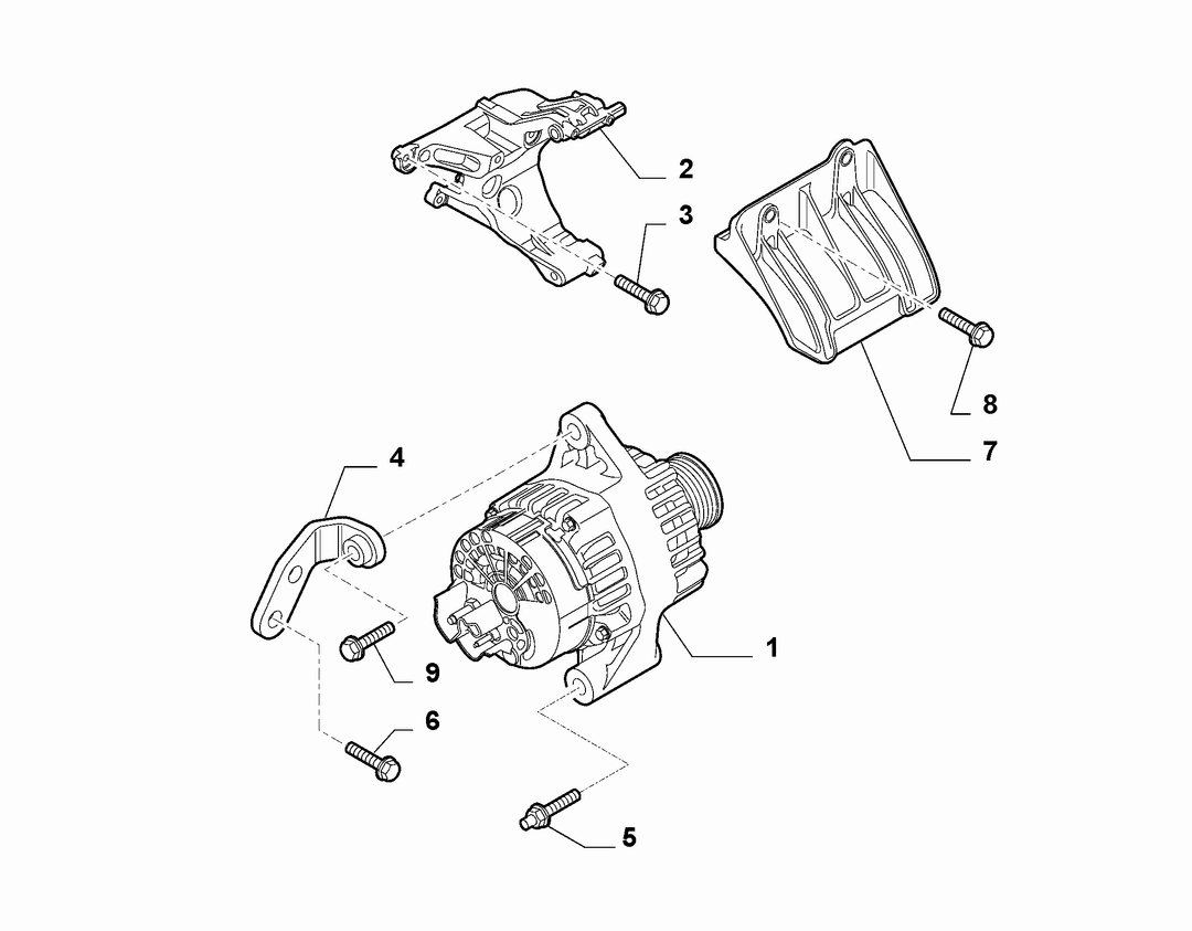 ALTERNATOR AND MOUNTING 3