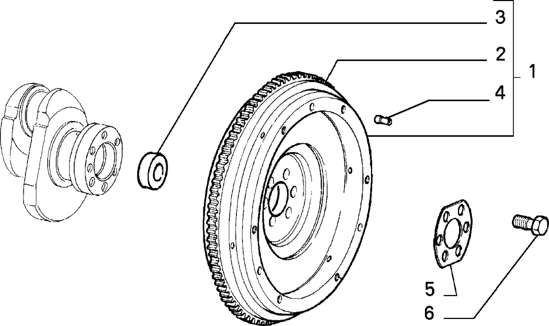 CRANKSHAFT AND FLYWHEEL 2