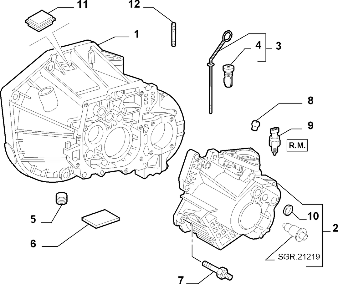TRANSMISSION AND DIFFERENTIAL UNIT, CASING AND COVERS 4
