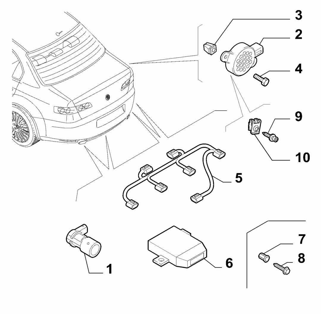 CENTRALISED REAR PARKING SENSOR