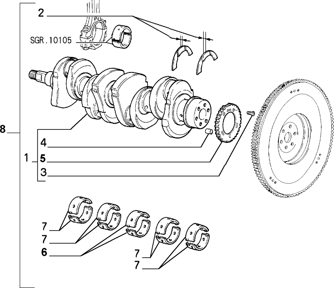 CRANKSHAFT AND FLYWHEEL 1