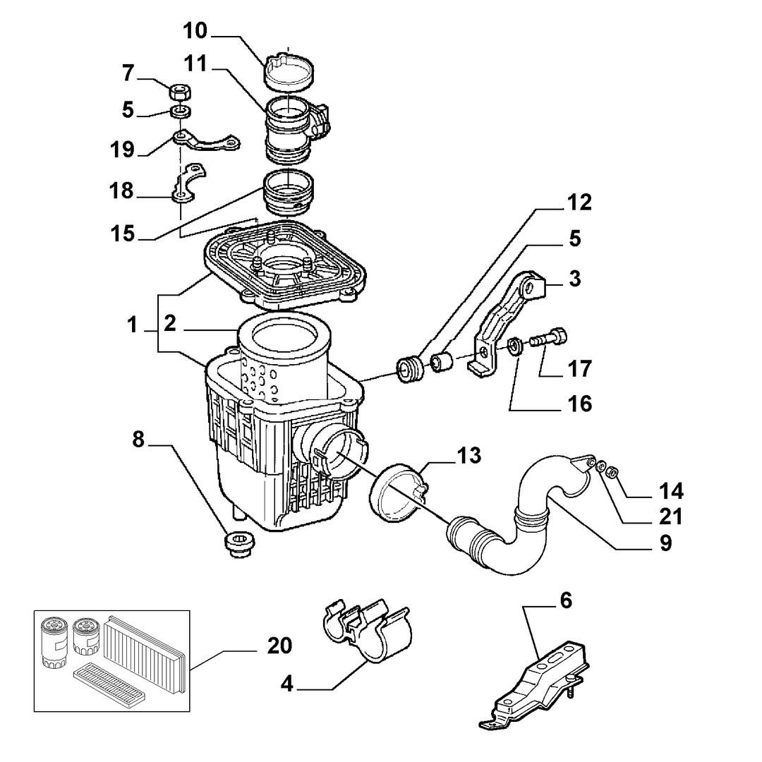 AIR FILTER AND PIPING 8