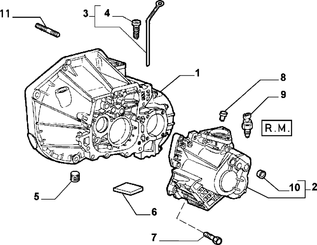 TRANSMISSION AND DIFFERENTIAL UNIT, CASING AND COVERS 7