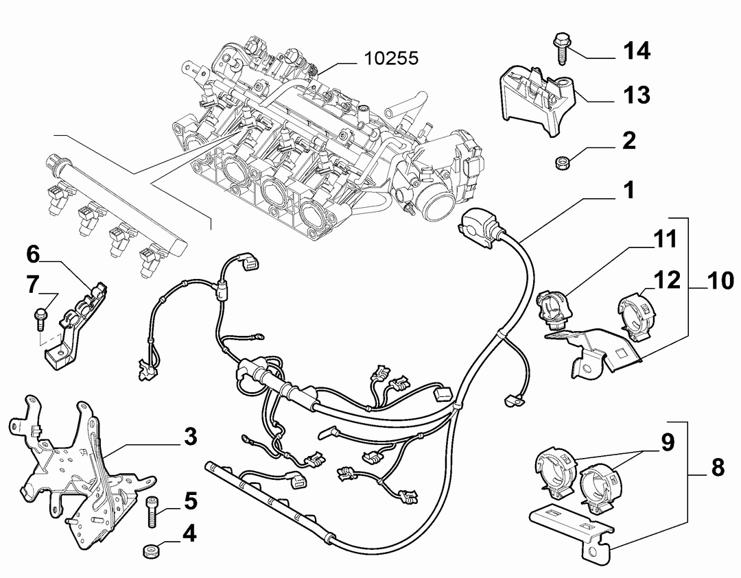 ENGINE HARNESS AND SUPPORTS 1