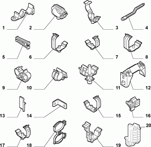 CABLE SET FIXINGS