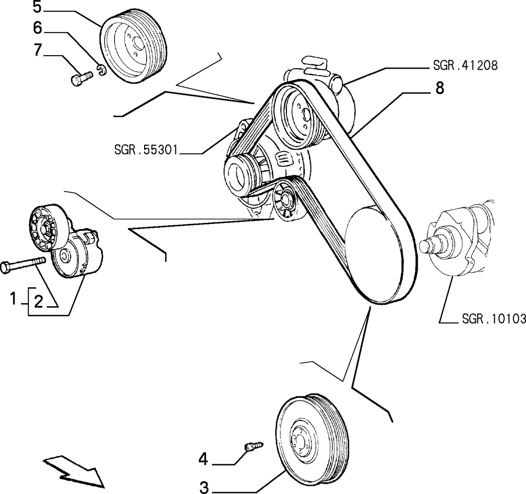 VARIOUS CONTROLS (BELTS AND PULLEYS) 6