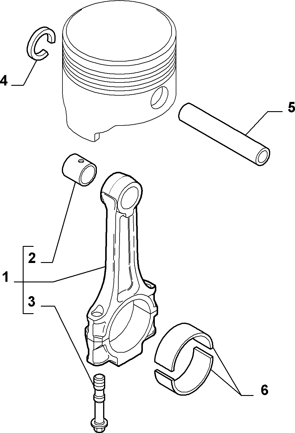 COUPLING RODS AND HALF BEARINGS 2