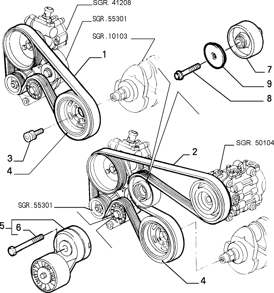 VARIOUS CONTROLS (BELTS AND PULLEYS) 3