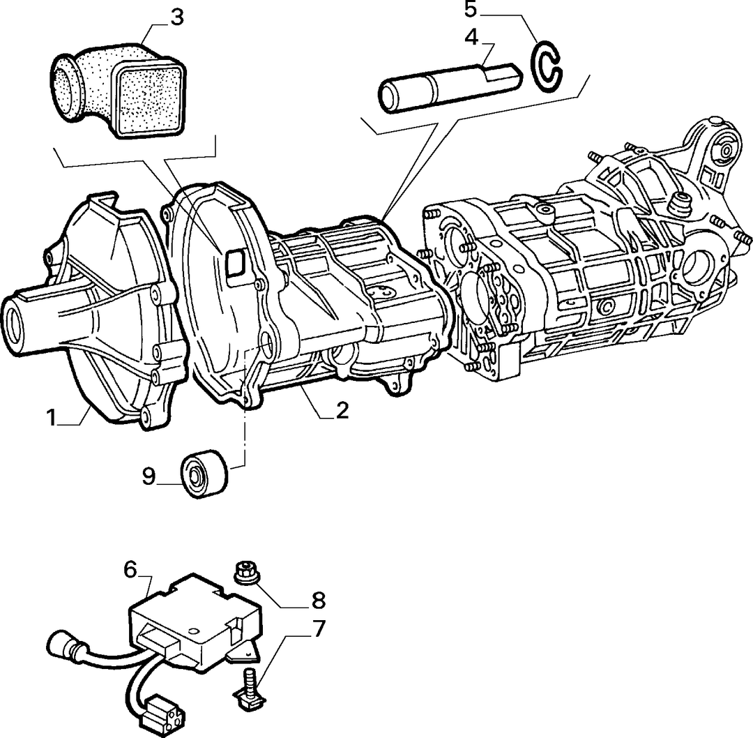 TRANSMISSION AND DIFFERENTIAL UNIT, CASING AND COVERS  1
