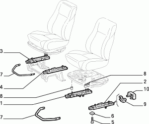 FRONT SEAT RAILS