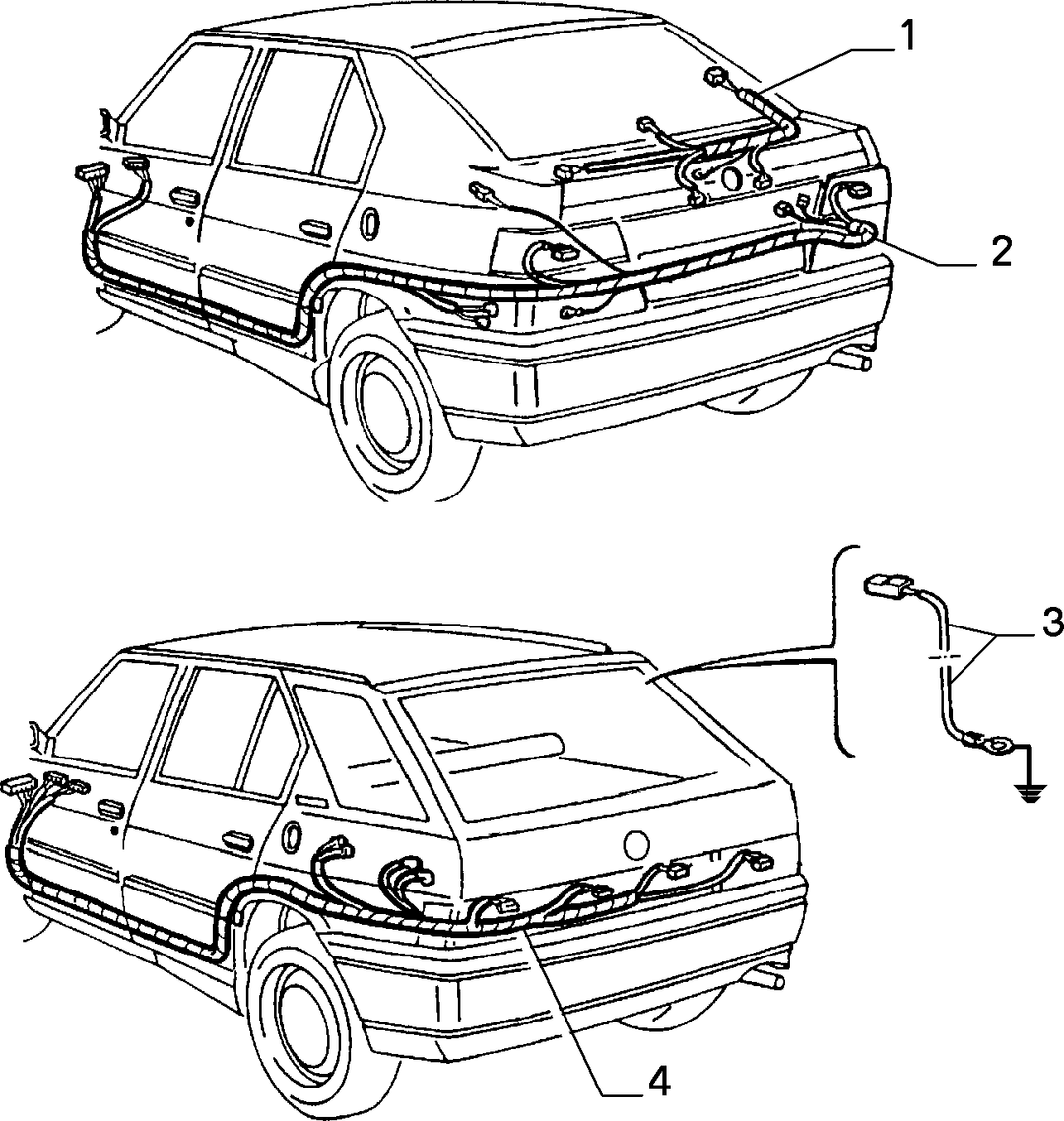 CABLE HARNESS (REAR SEAT) 1